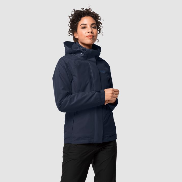 Jack Wolfskin Womens Iceland Voyage 3in1 Jacket Navy 315406OPV